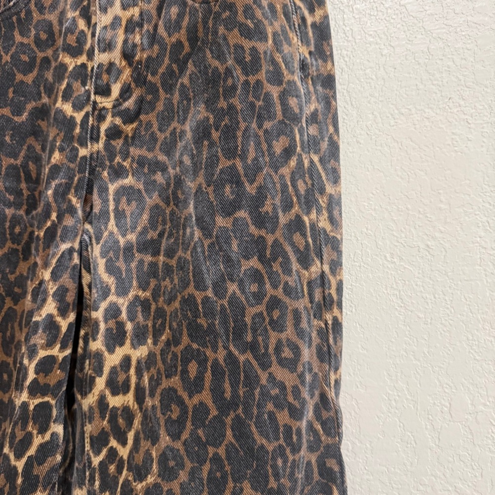 DAZY Women's Leopard Print Wide Leg Jeans Size S - Picture 14 of 16